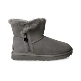 UGG Bailey Zip Mini Grey Boots - Women's