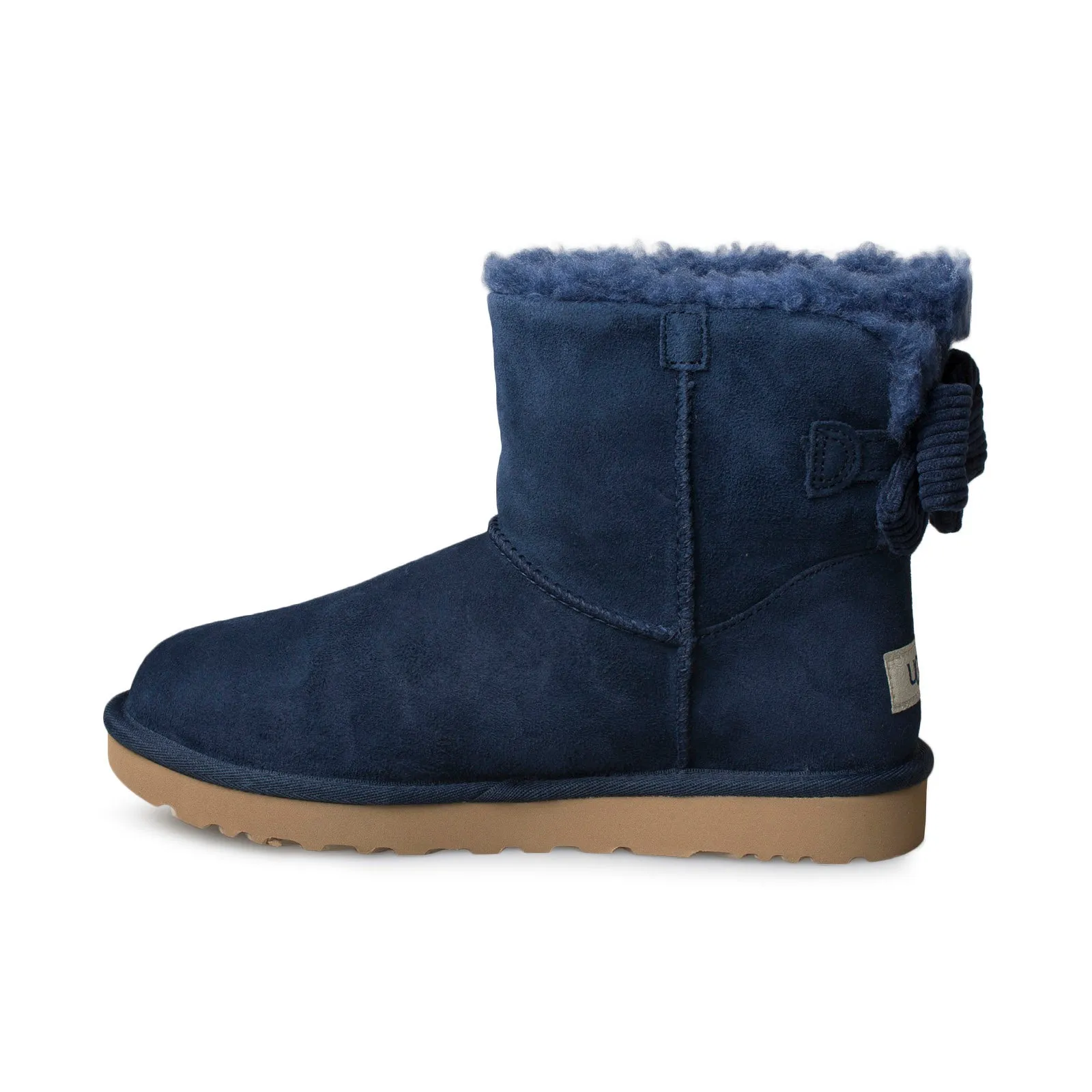 UGG Mini Bailey Corduroy Bow Navy Boots - Women's