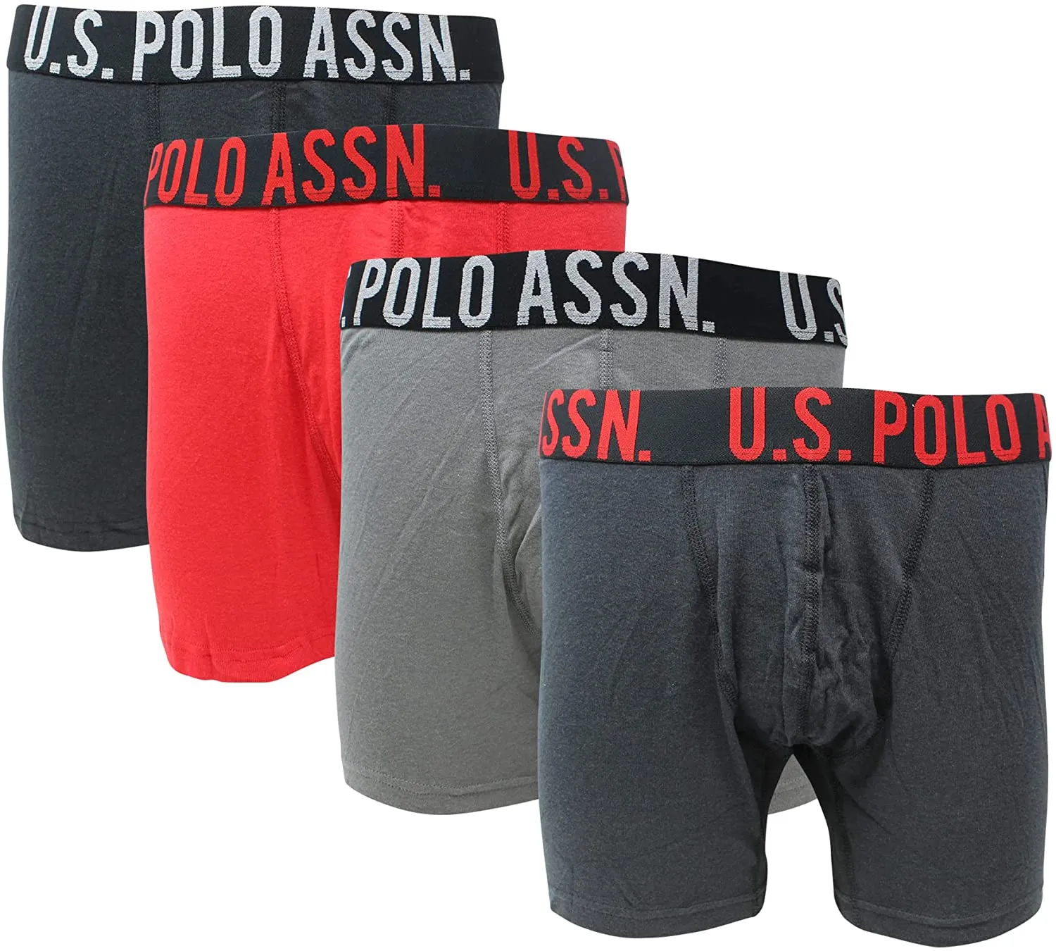 U.S. Polo Assn. Men's 4-Pack Cotton Modal Boxer Briefs