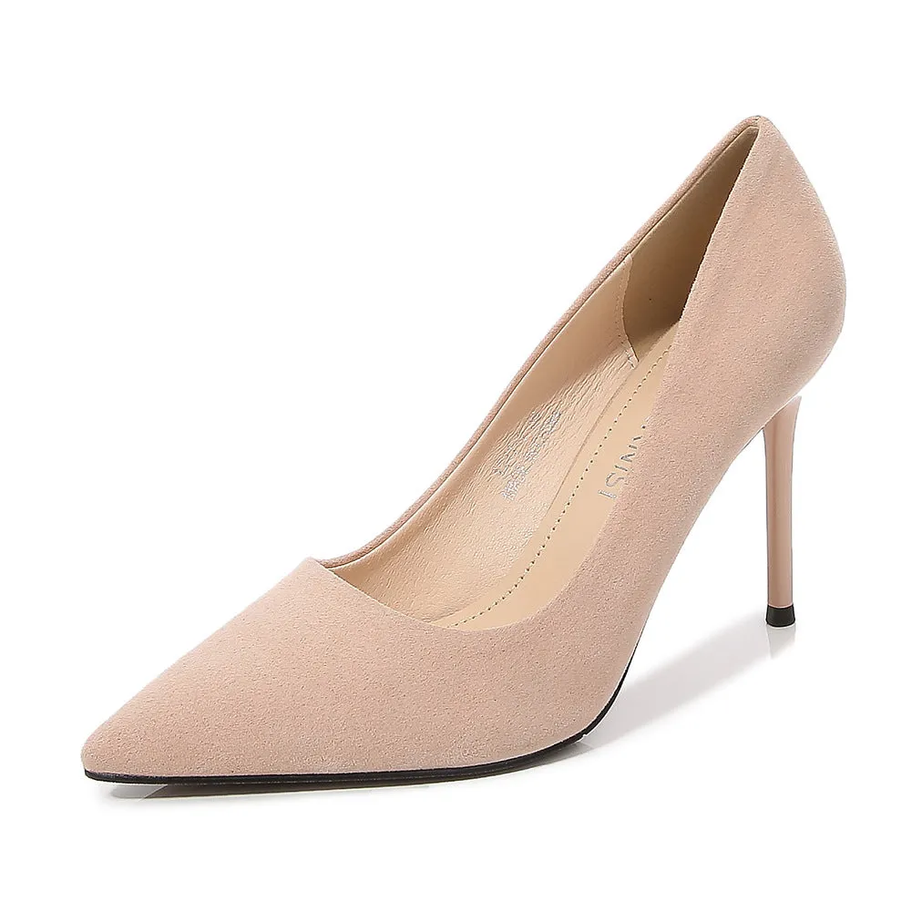 Women's Pointed Toe Shallow Stiletto Heel Pumps