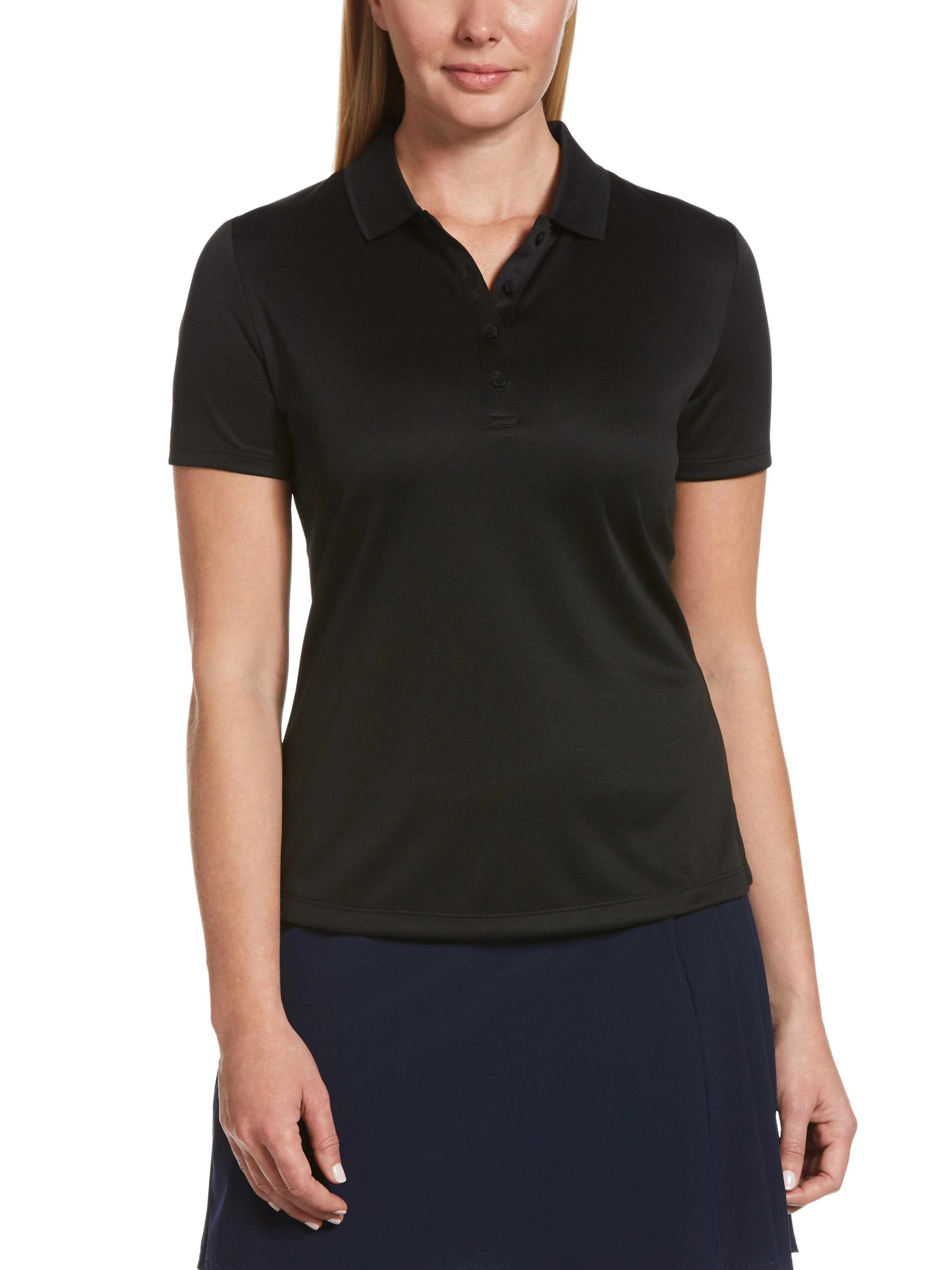 Womens Solid Swing Tech Polo