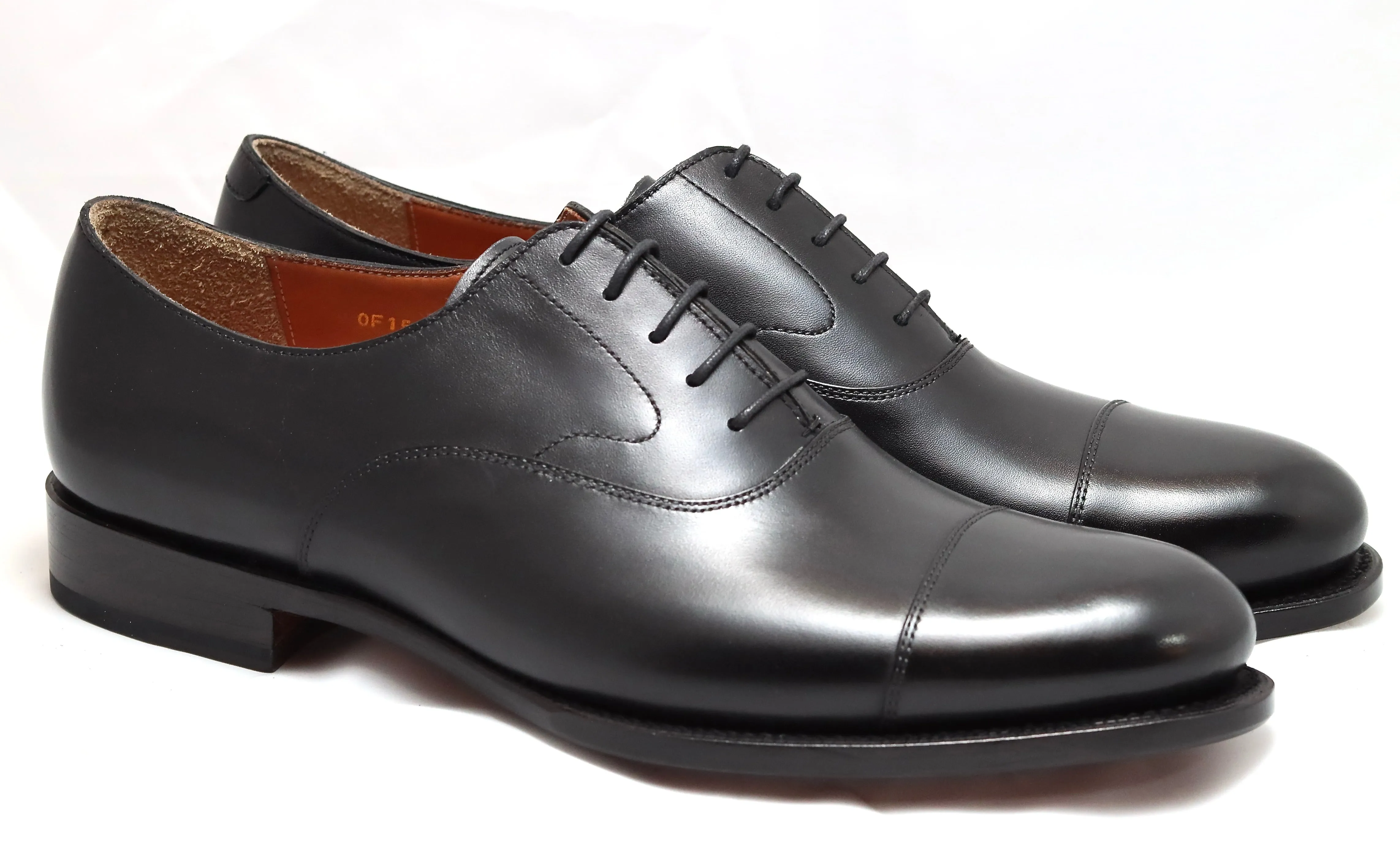 Oxford toecap |  Black  | Calf | wide fit